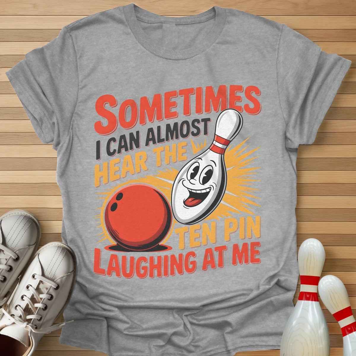 Ten Pin Laughing Retro T-Shirt