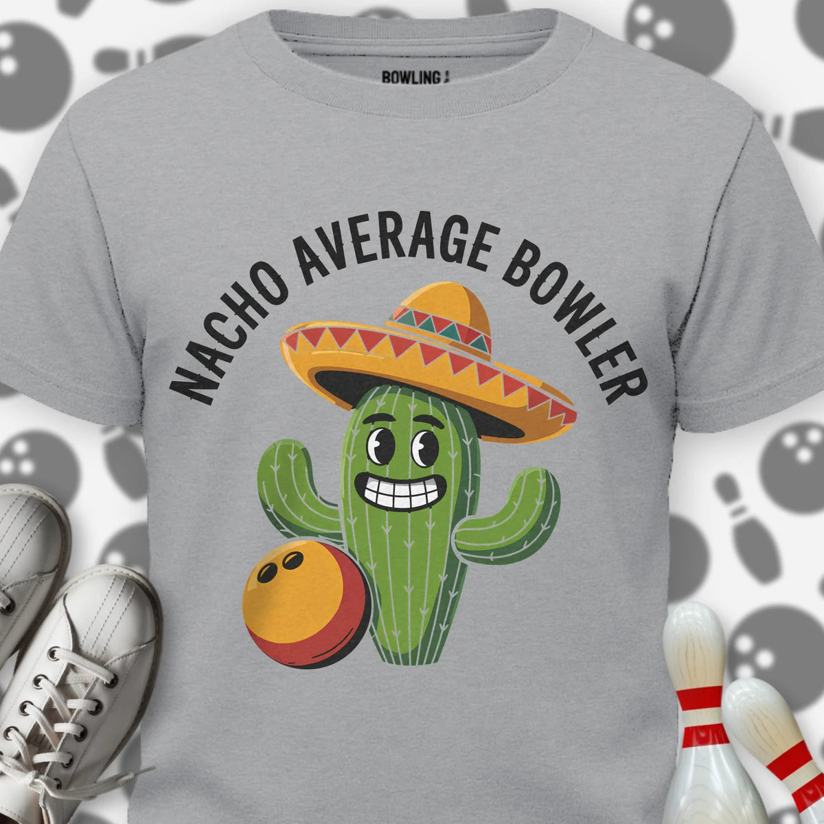 Nacho Average Bowler Cactus T-Shirt