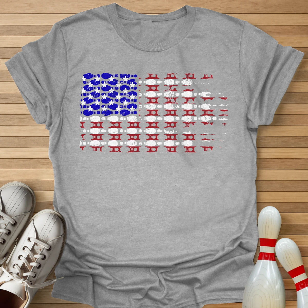 Bowling US Flag T-Shirt