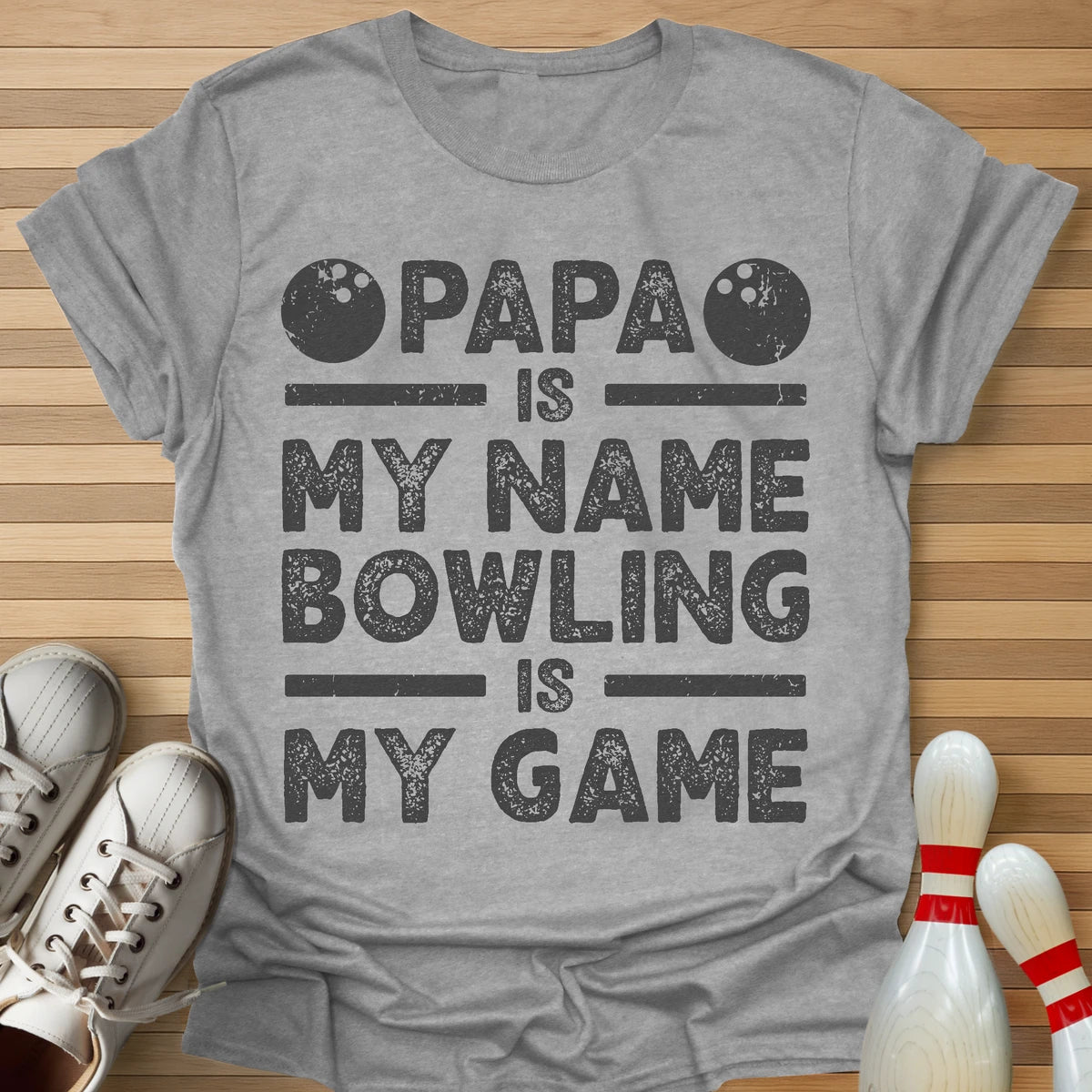 Papa Bowling Is My Game T-Shirt