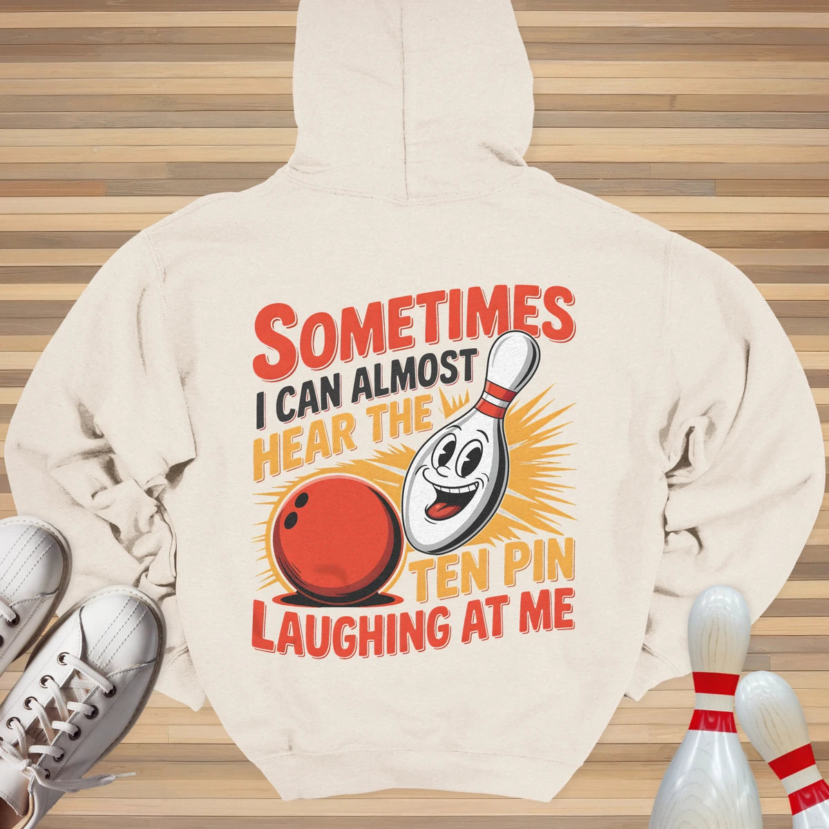 Ten Pin Laughing Retro Hoodie