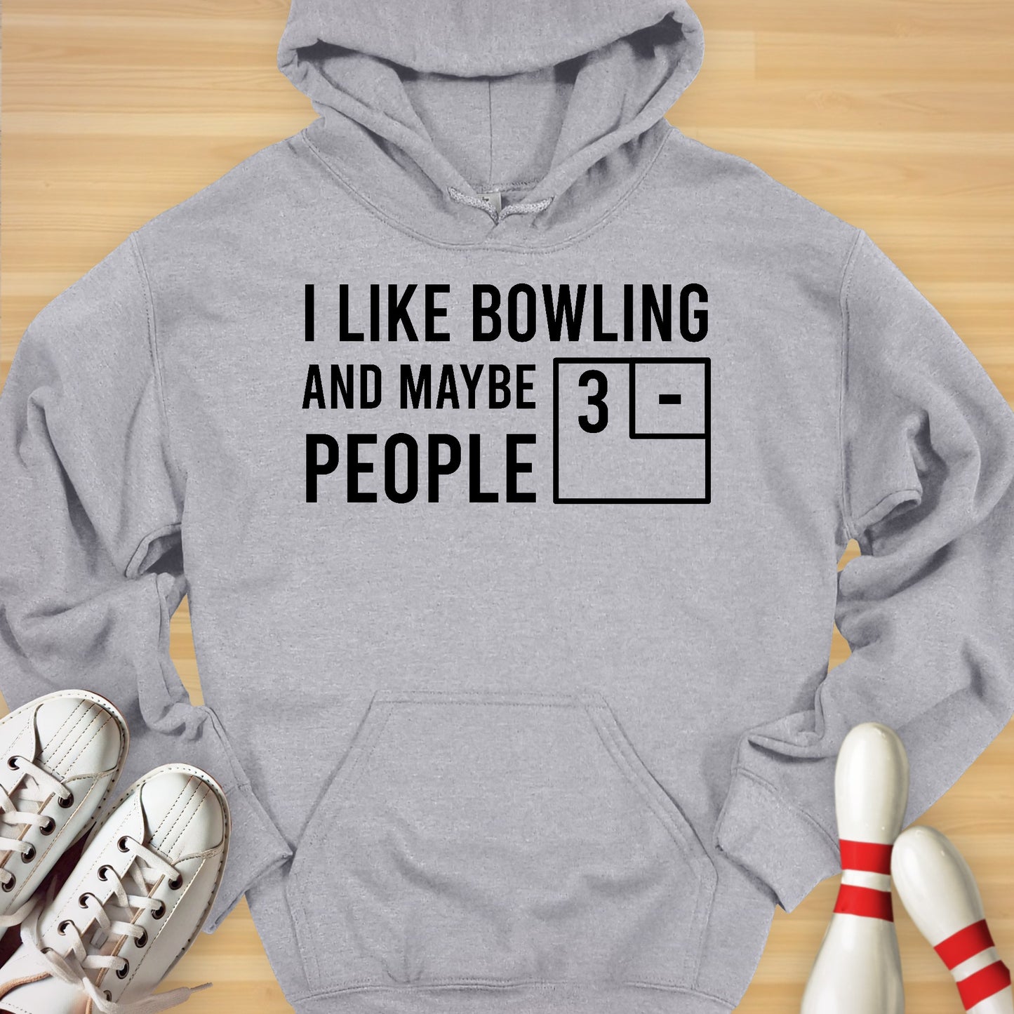 Bowling & Maybe 3 People Scoreboard Hoodie