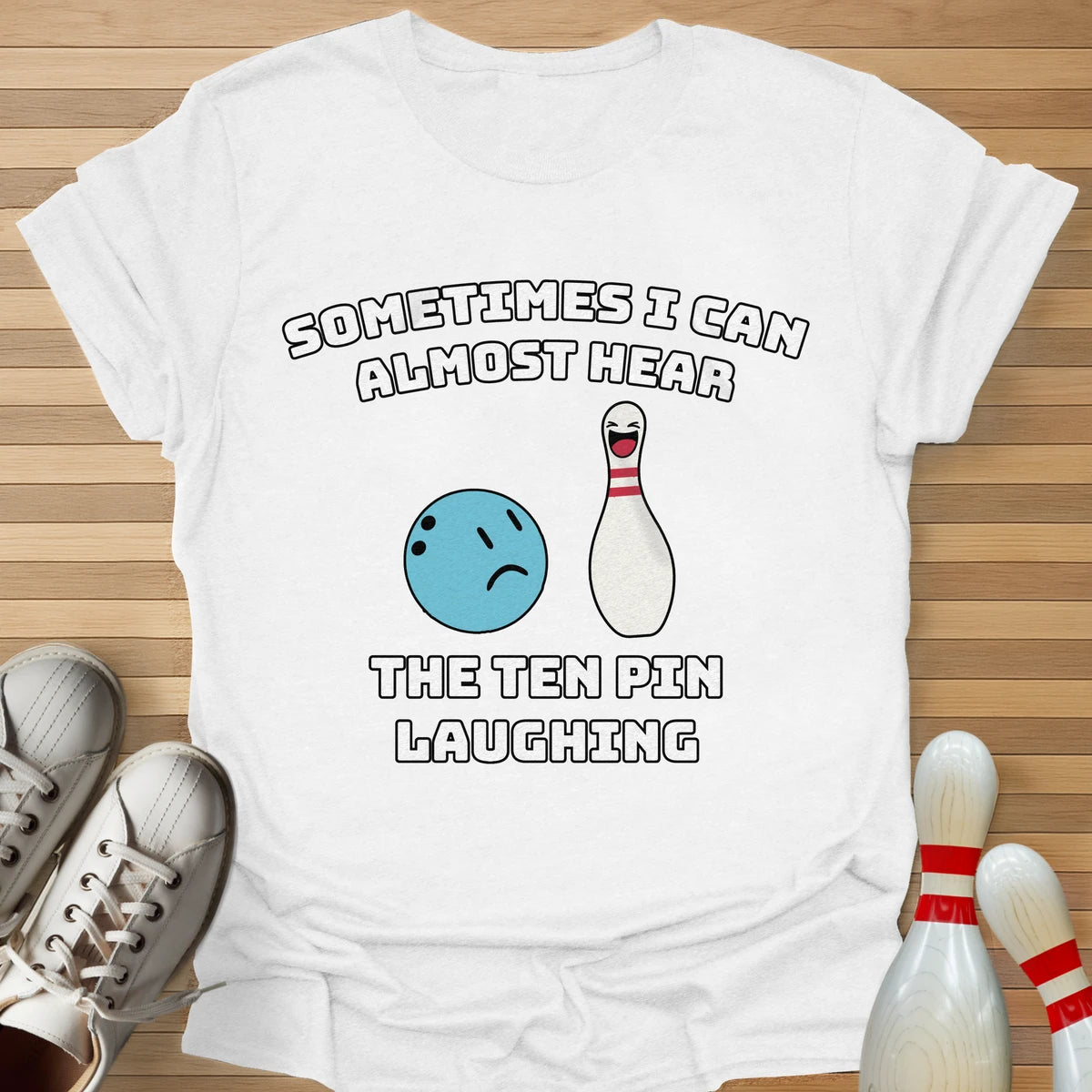 Ten Pin Laughing Cartoon T-Shirt