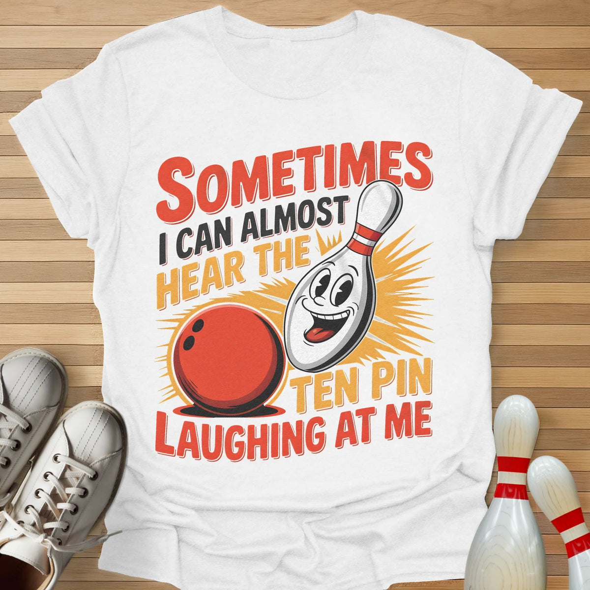 Ten Pin Laughing Retro T-Shirt
