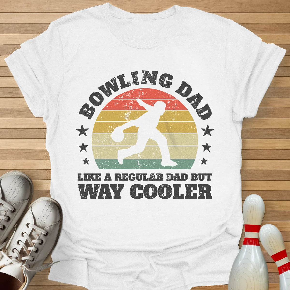 Bowling Dad Way Cooler Sunrise T-Shirt