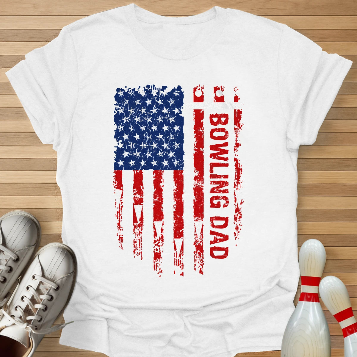 Bowling Dad Lane Flag T-Shirt