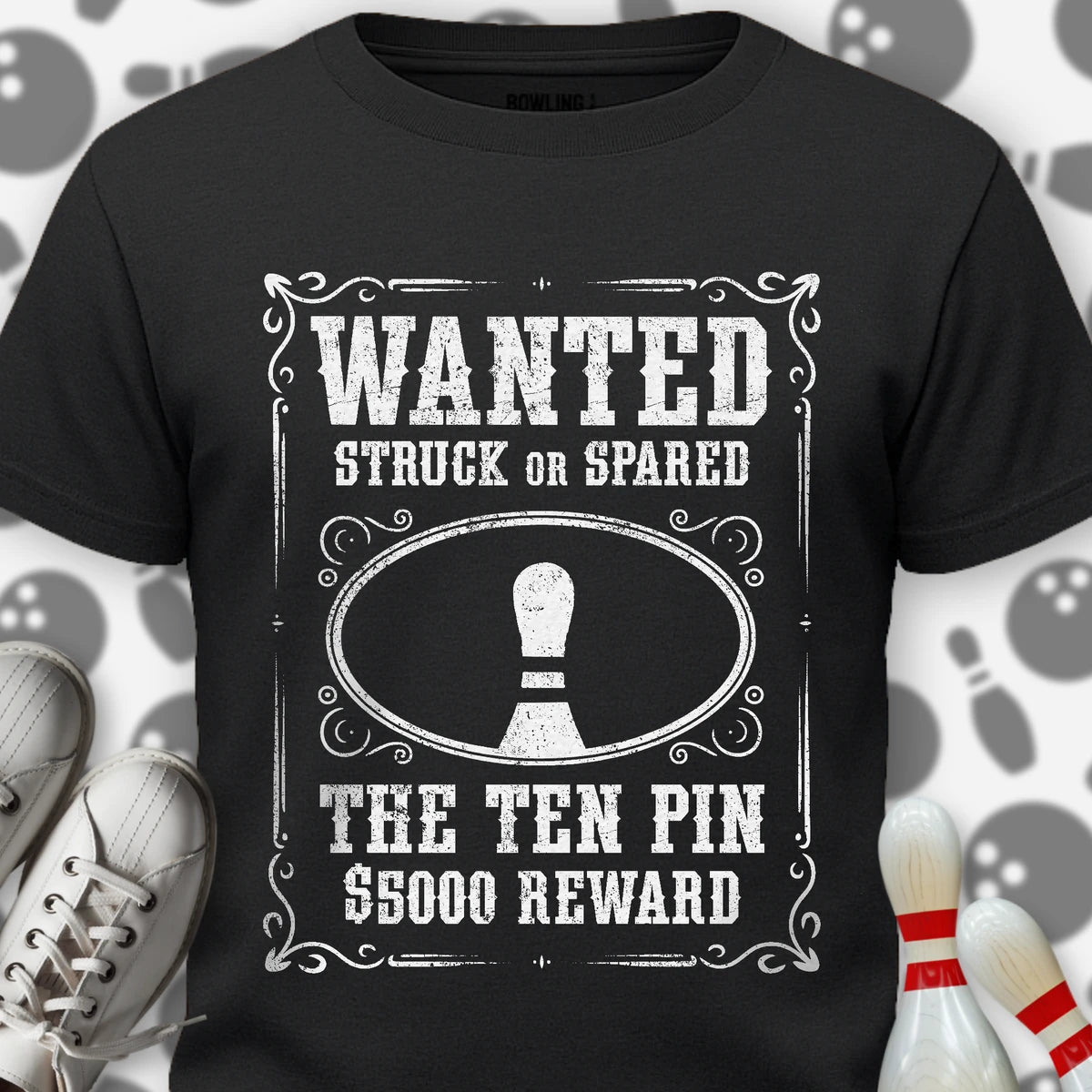 Wanted 10 Pin T-Shirt