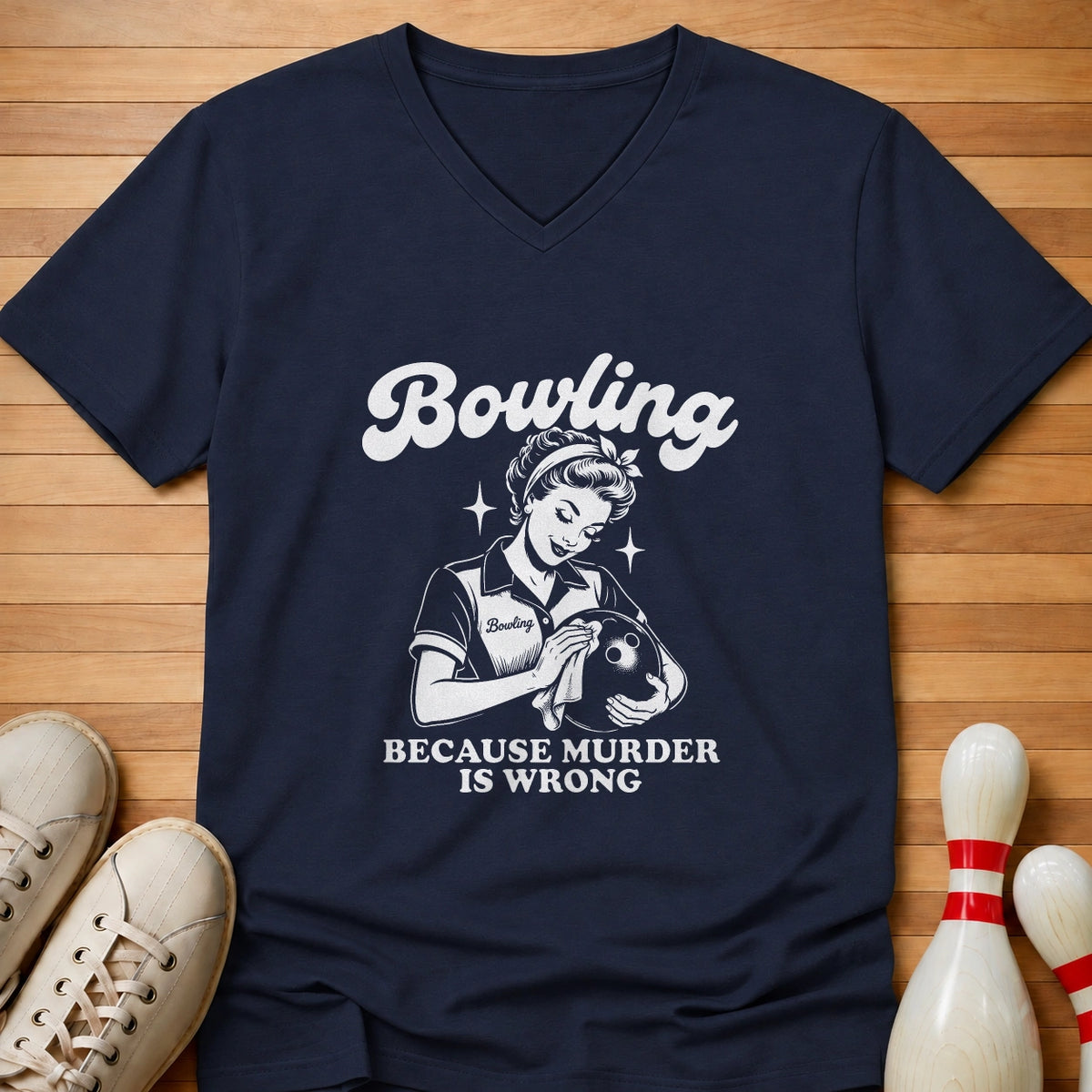 Because Murder Is Wrong Women's V-Neck