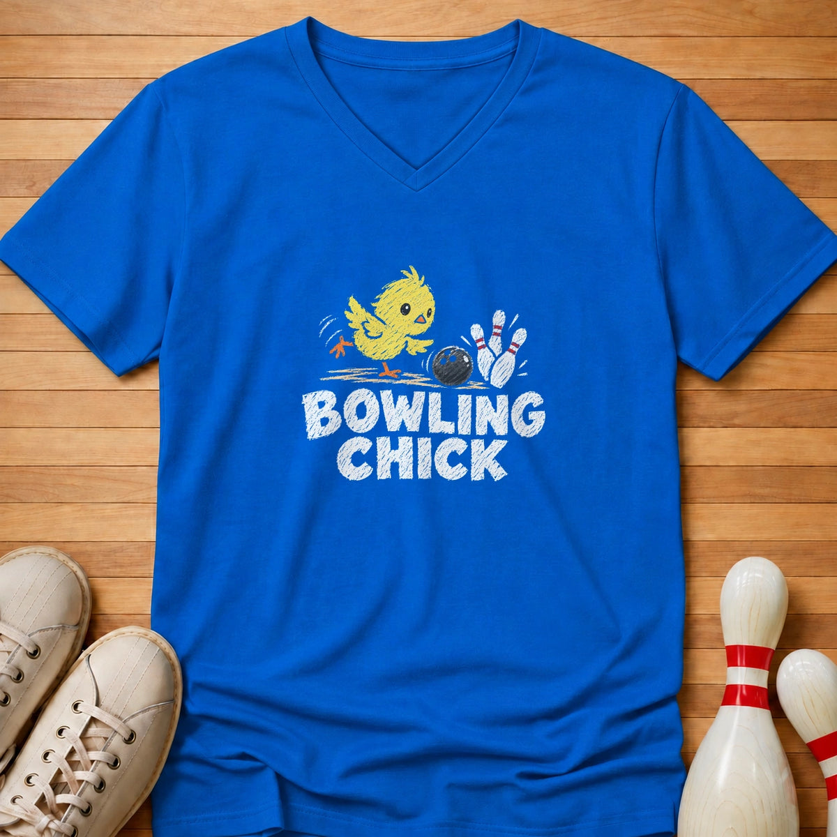 Bowling Chick Women's V-Neck