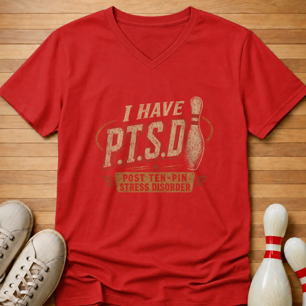 Ten Pin Stress Women's V-Neck
