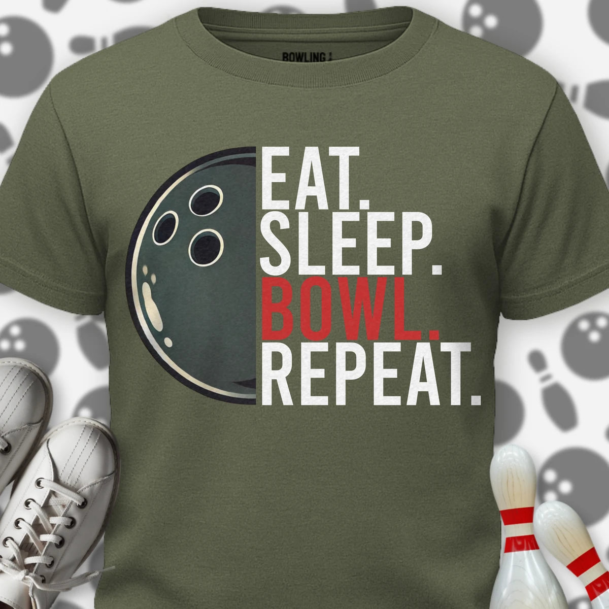 Eat Sleep Bowl Repeat T-Shirt