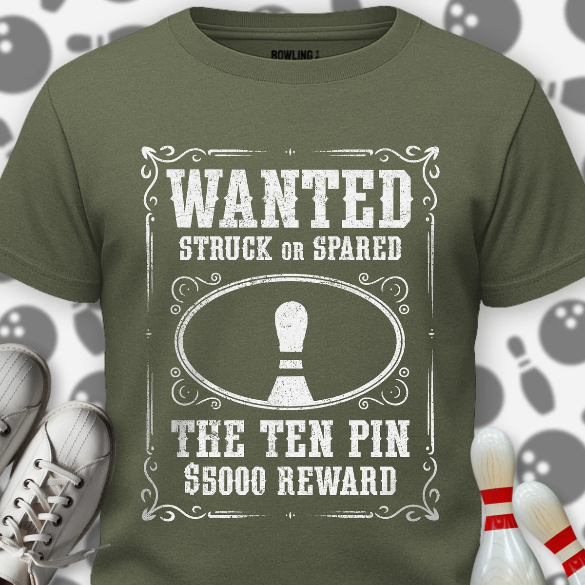 Wanted 10 Pin T-Shirt