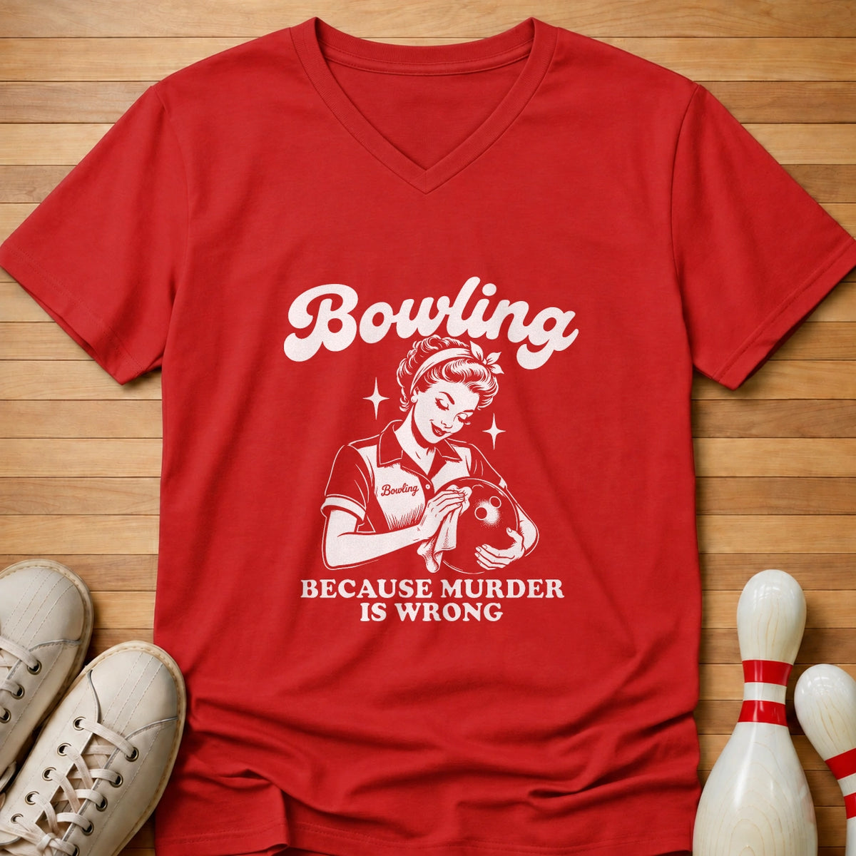 Because Murder Is Wrong Women's V-Neck
