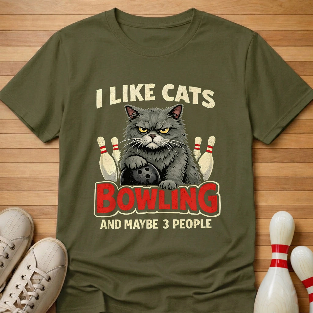 Cat Loving Bowler T-Shirt