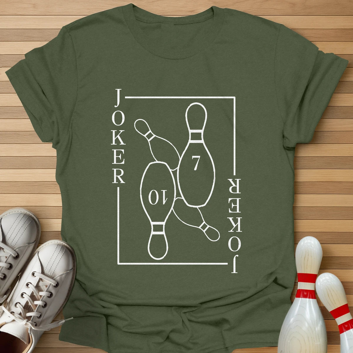 7 10 Pin Joker Card Line T-Shirt