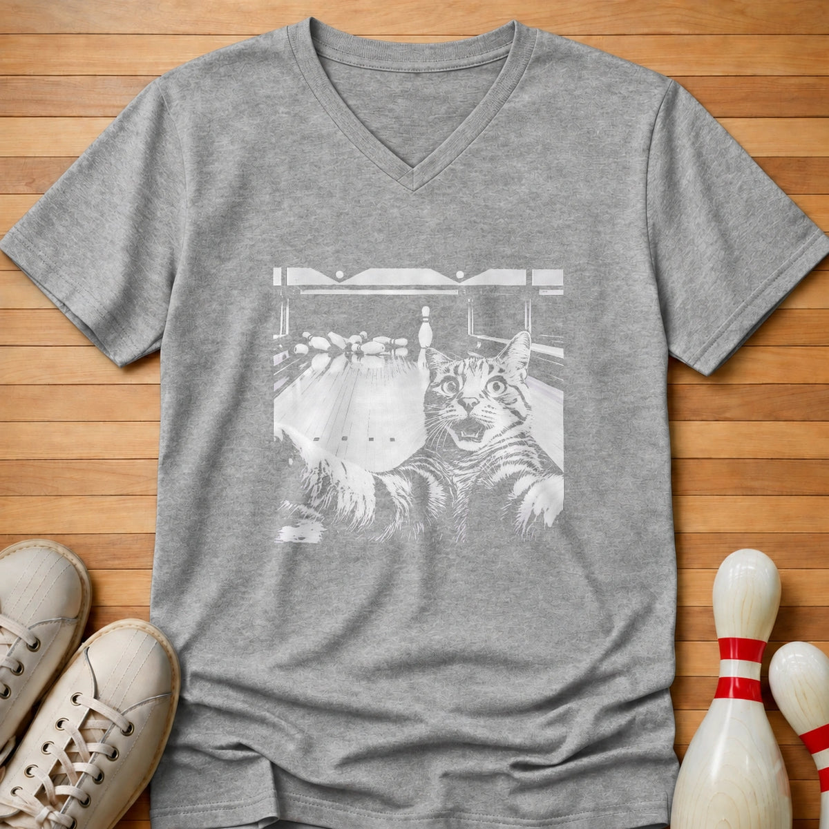 10 Pin Cat Women's V-Neck