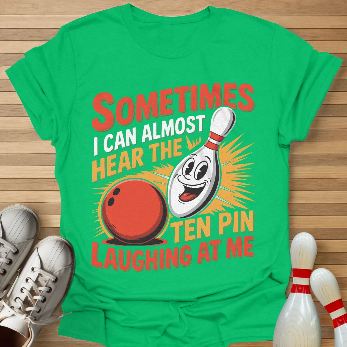 Ten Pin Laughing Retro T-Shirt