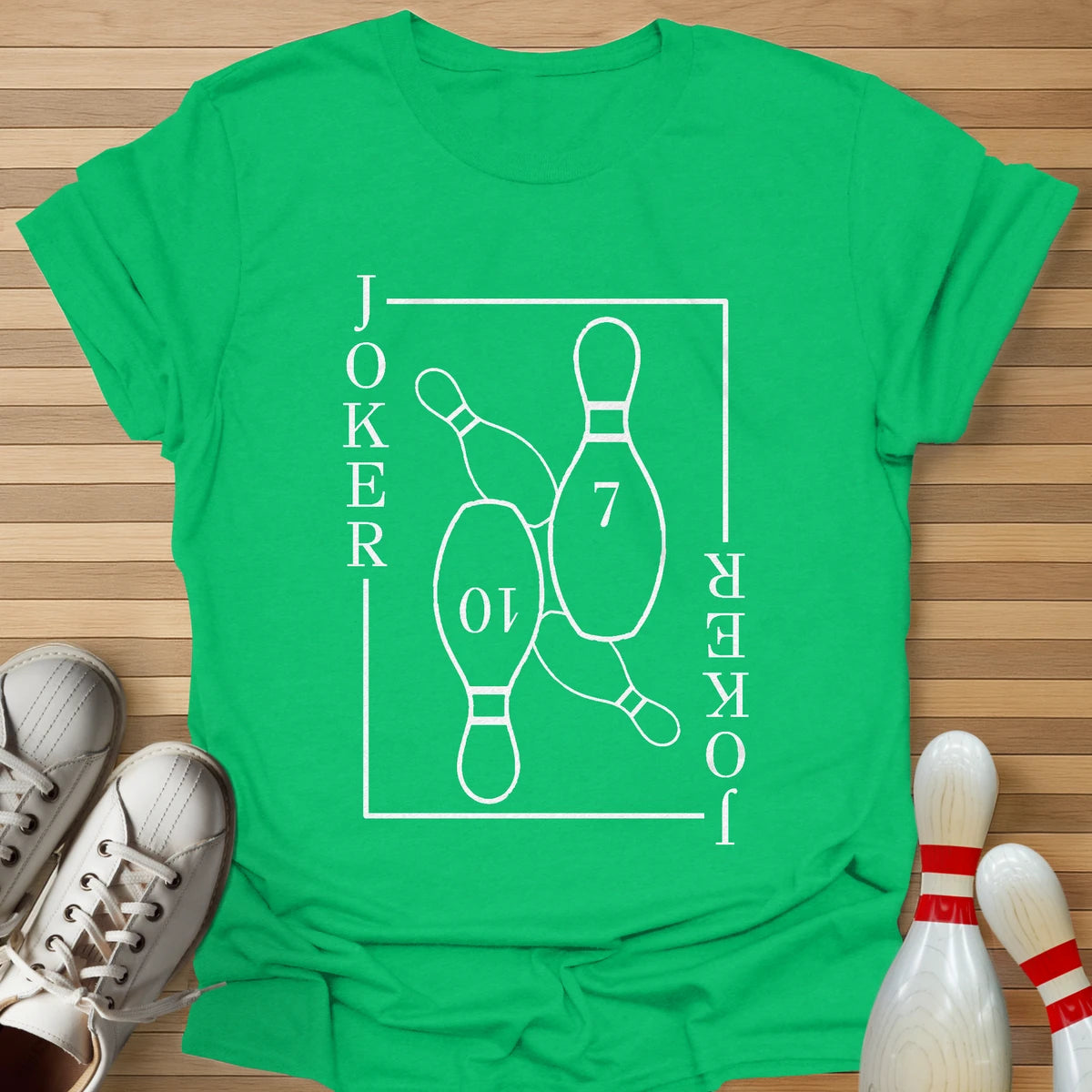 7 10 Pin Joker Card Line T-Shirt