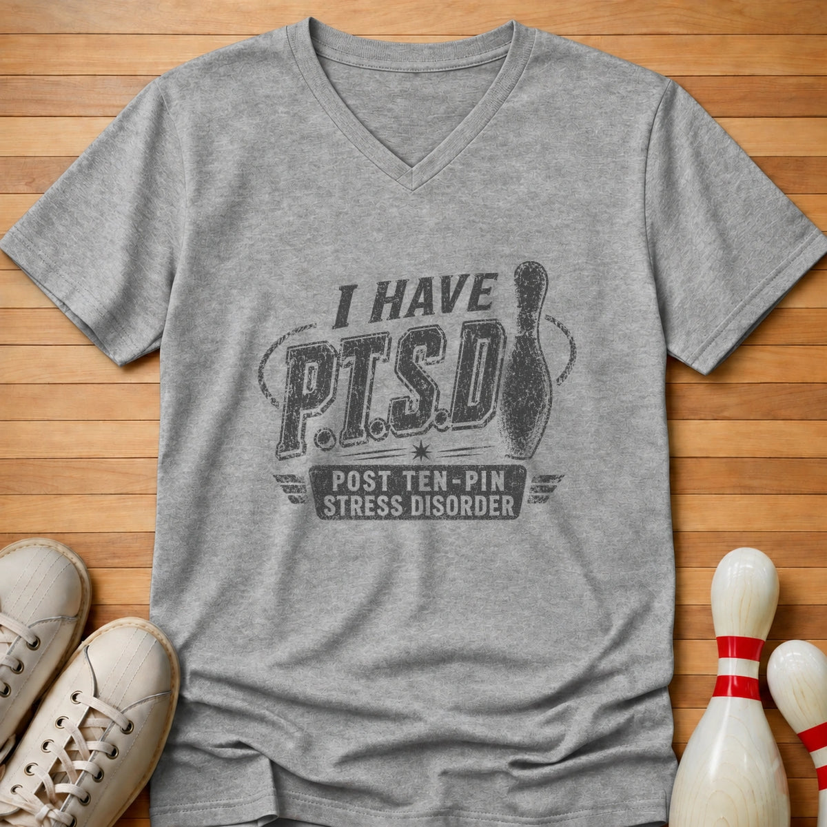 Ten Pin Stress Women's V-Neck