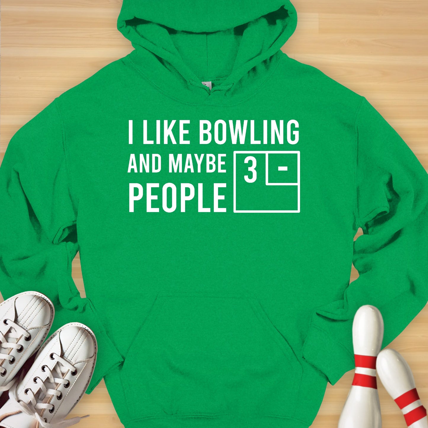 Bowling & Maybe 3 People Scoreboard Hoodie