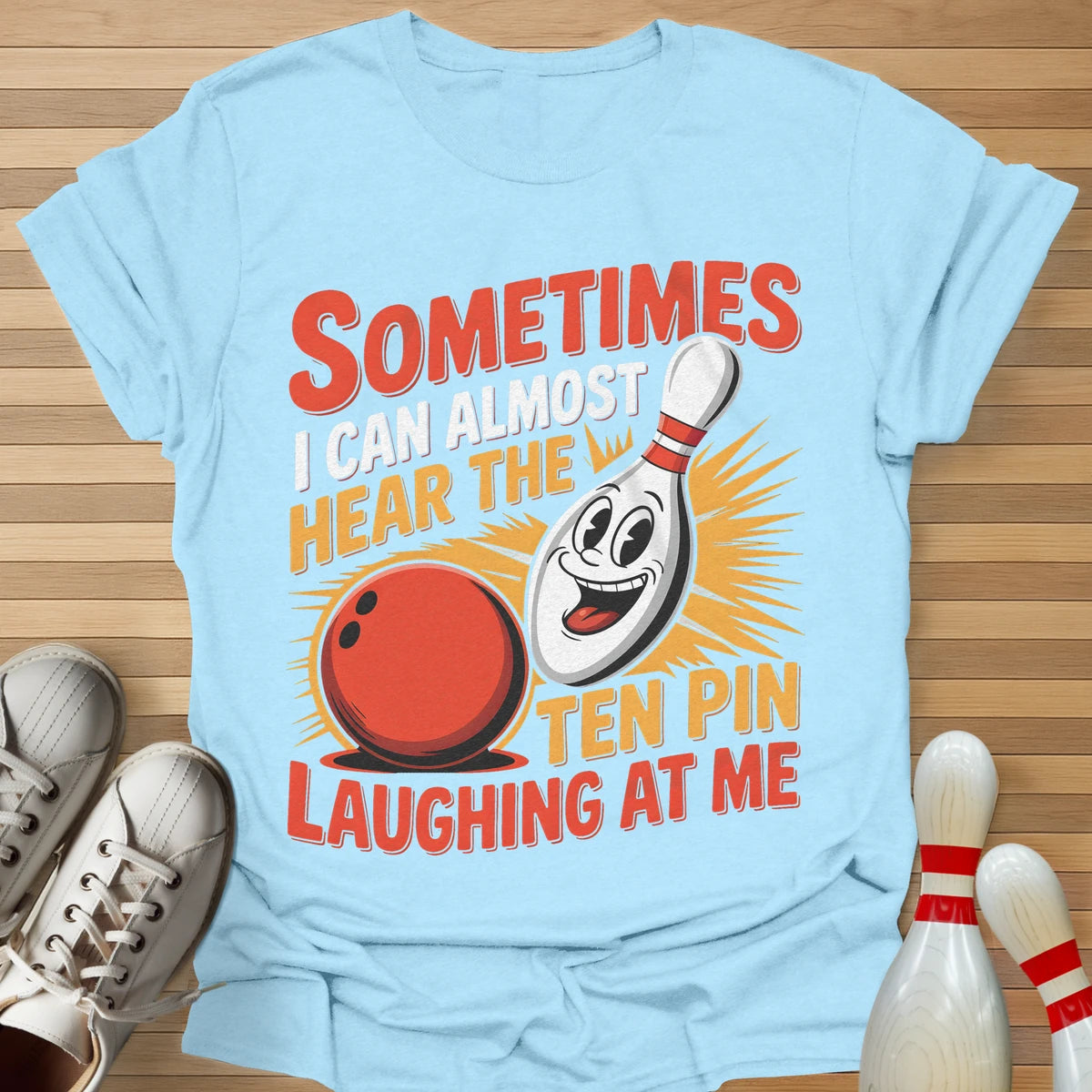 Ten Pin Laughing Retro T-Shirt