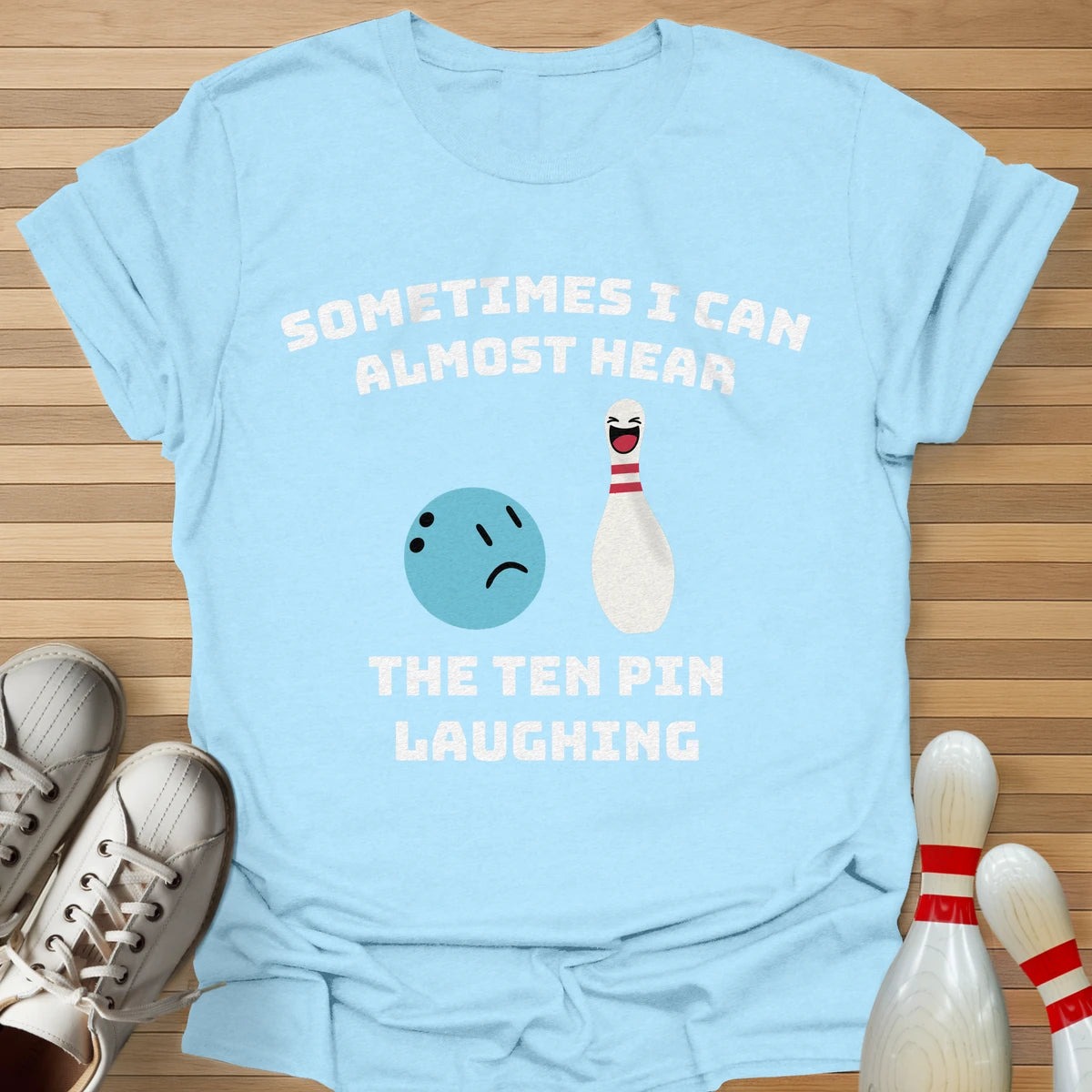 Ten Pin Laughing Cartoon T-Shirt