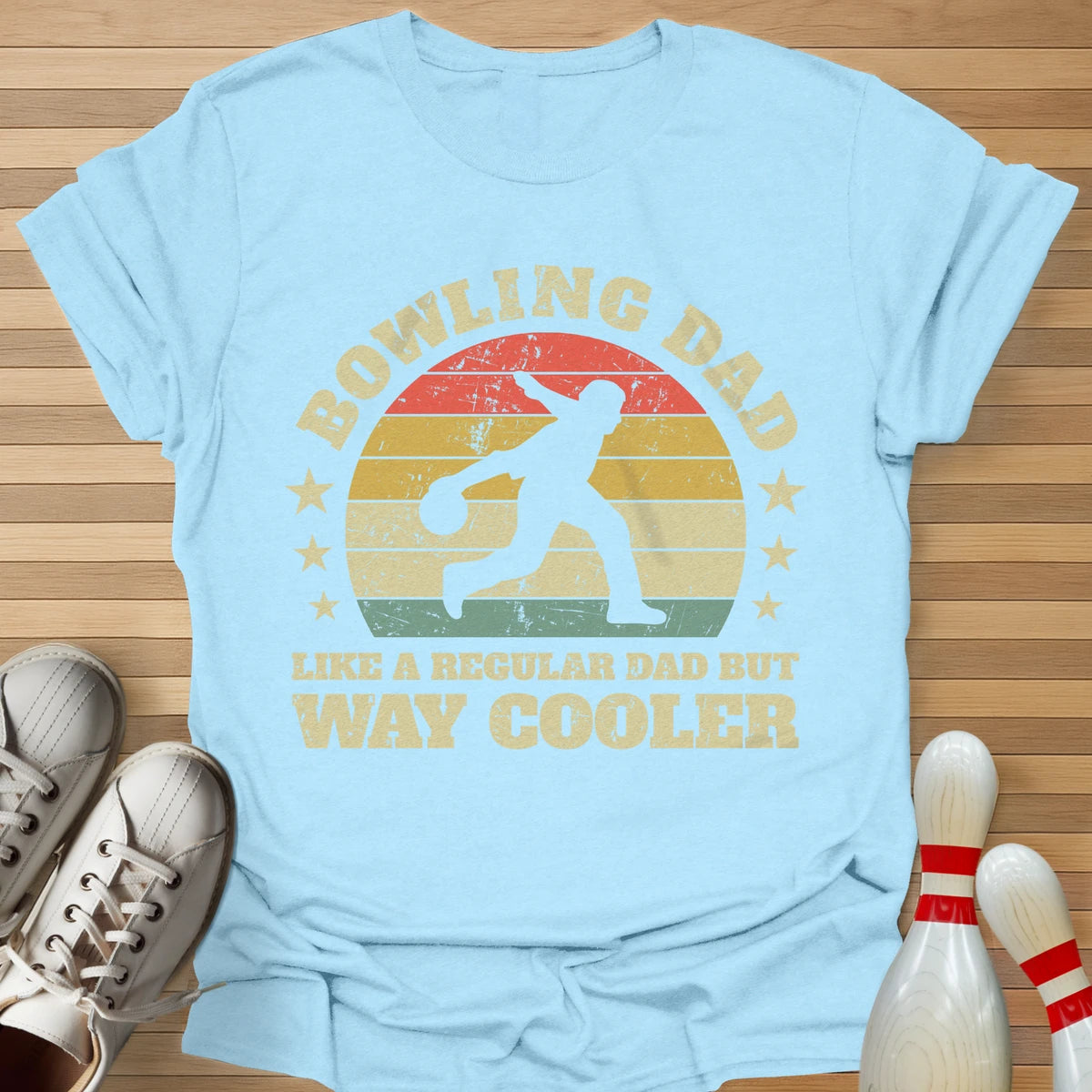 Bowling Dad Way Cooler Sunrise T-Shirt