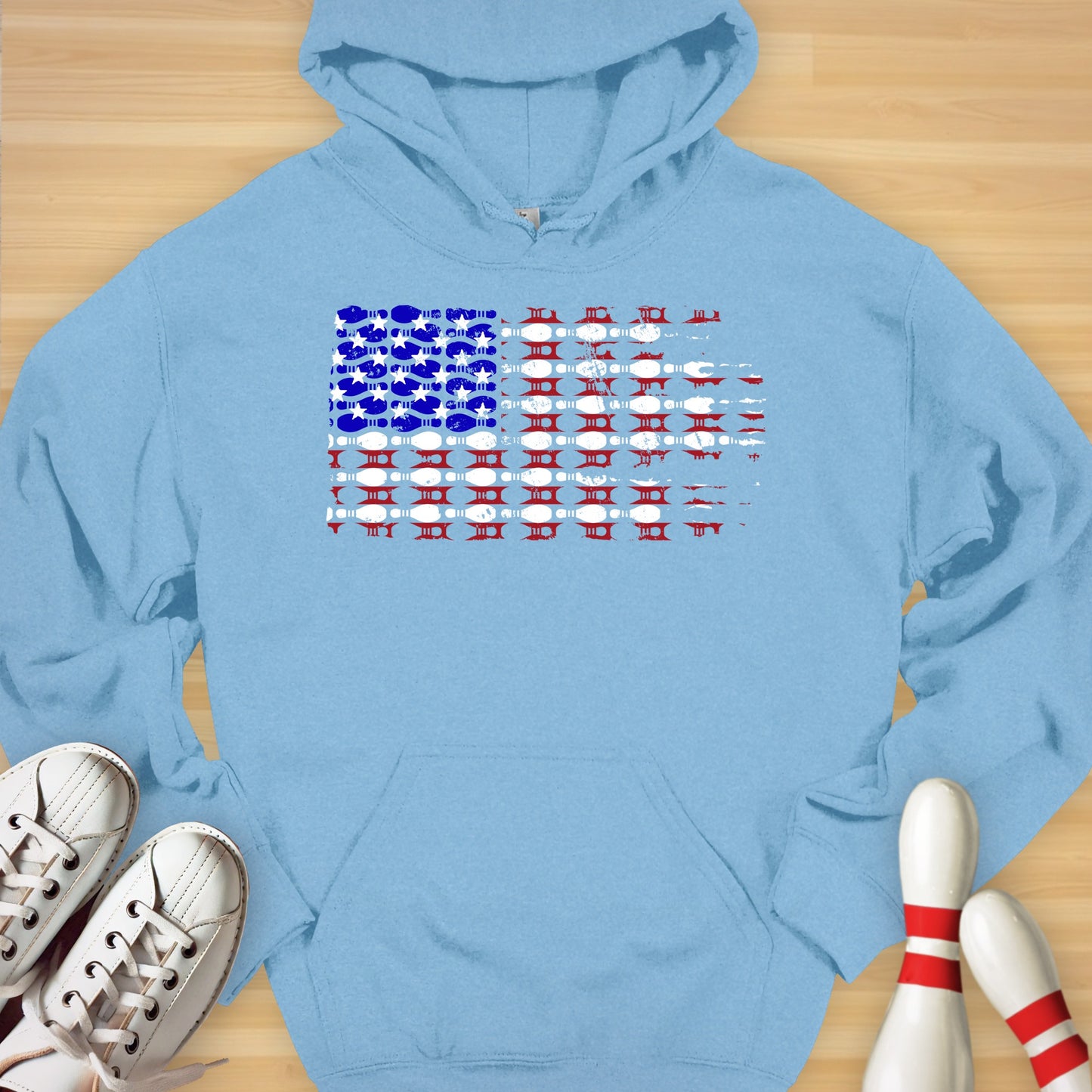Bowling US Flag Hoodie