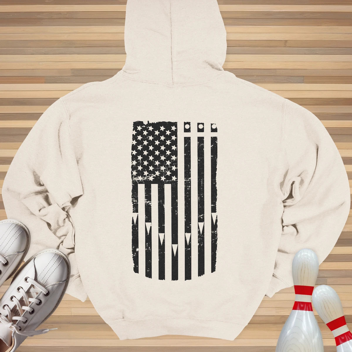 Lane Flag White Hoodie