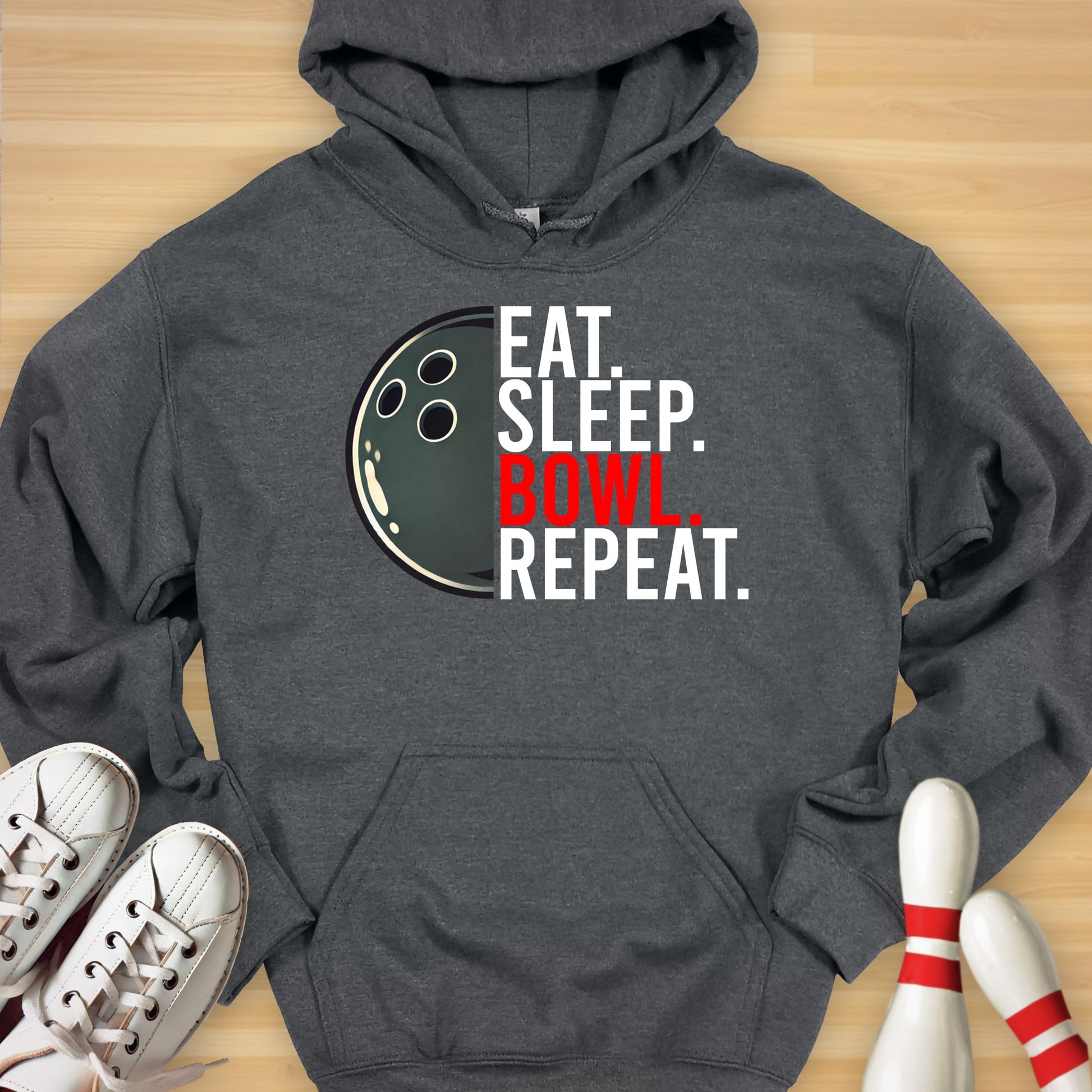 Eat Sleep Bowl Repeat Hoodie