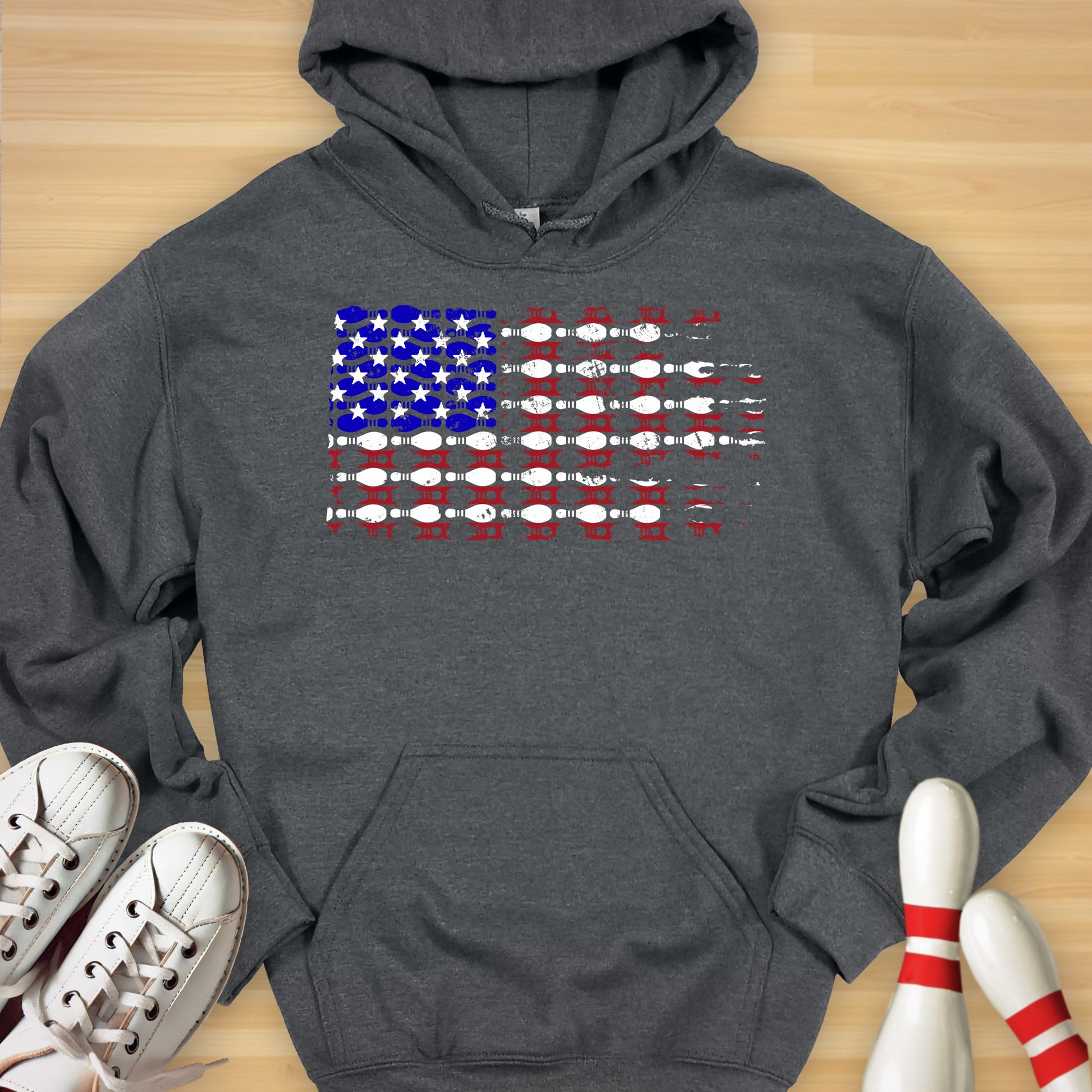 Bowling US Flag Hoodie