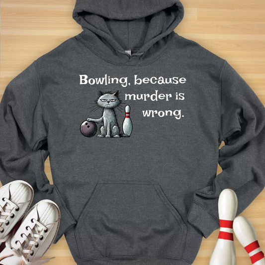 Bowling Because Cat Hoodie