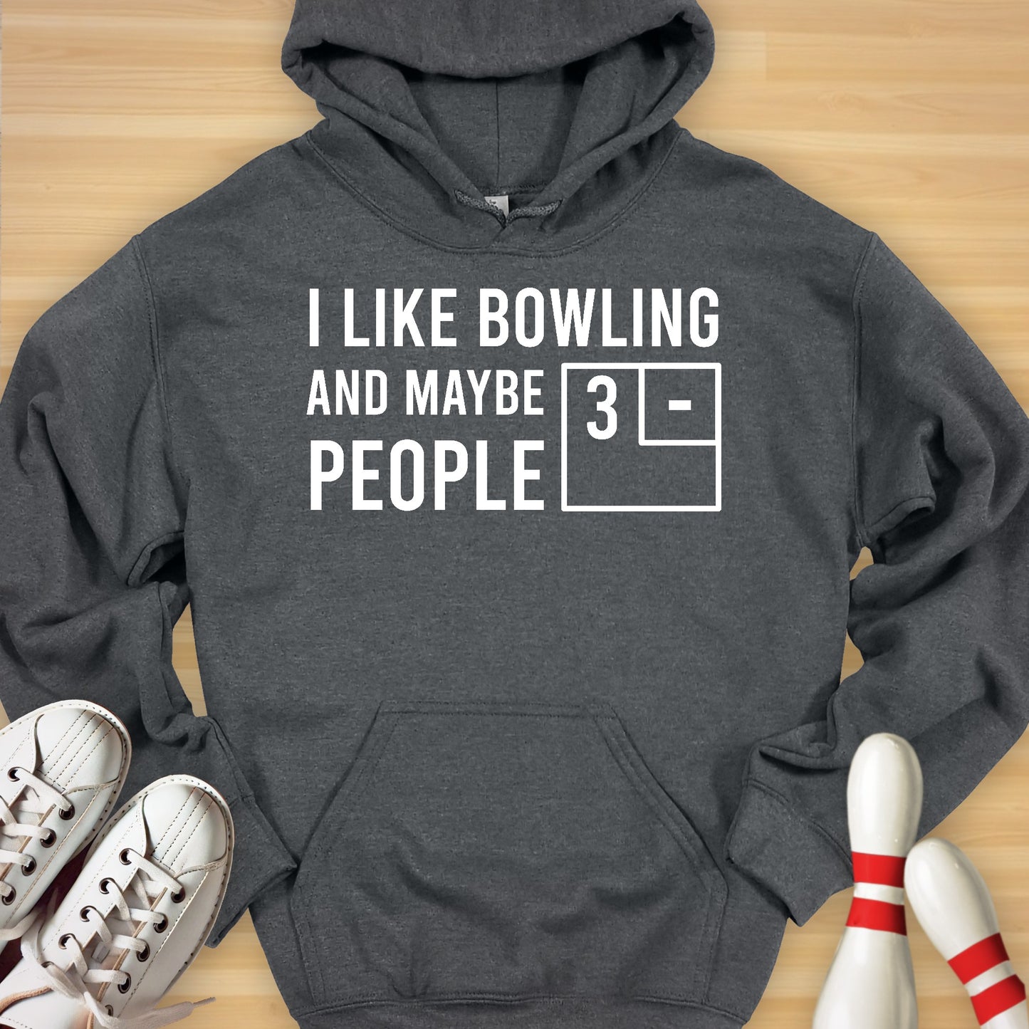 Bowling & Maybe 3 People Scoreboard Hoodie