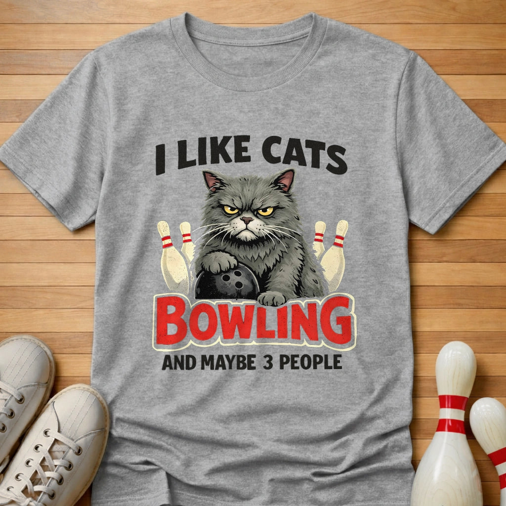 Cat Loving Bowler T-Shirt