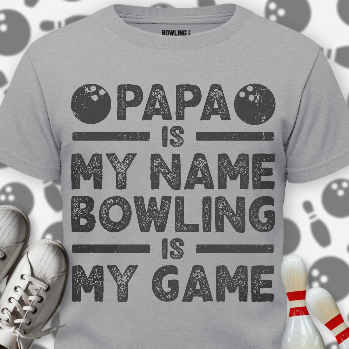 Papa Bowling Is My Game T-Shirt