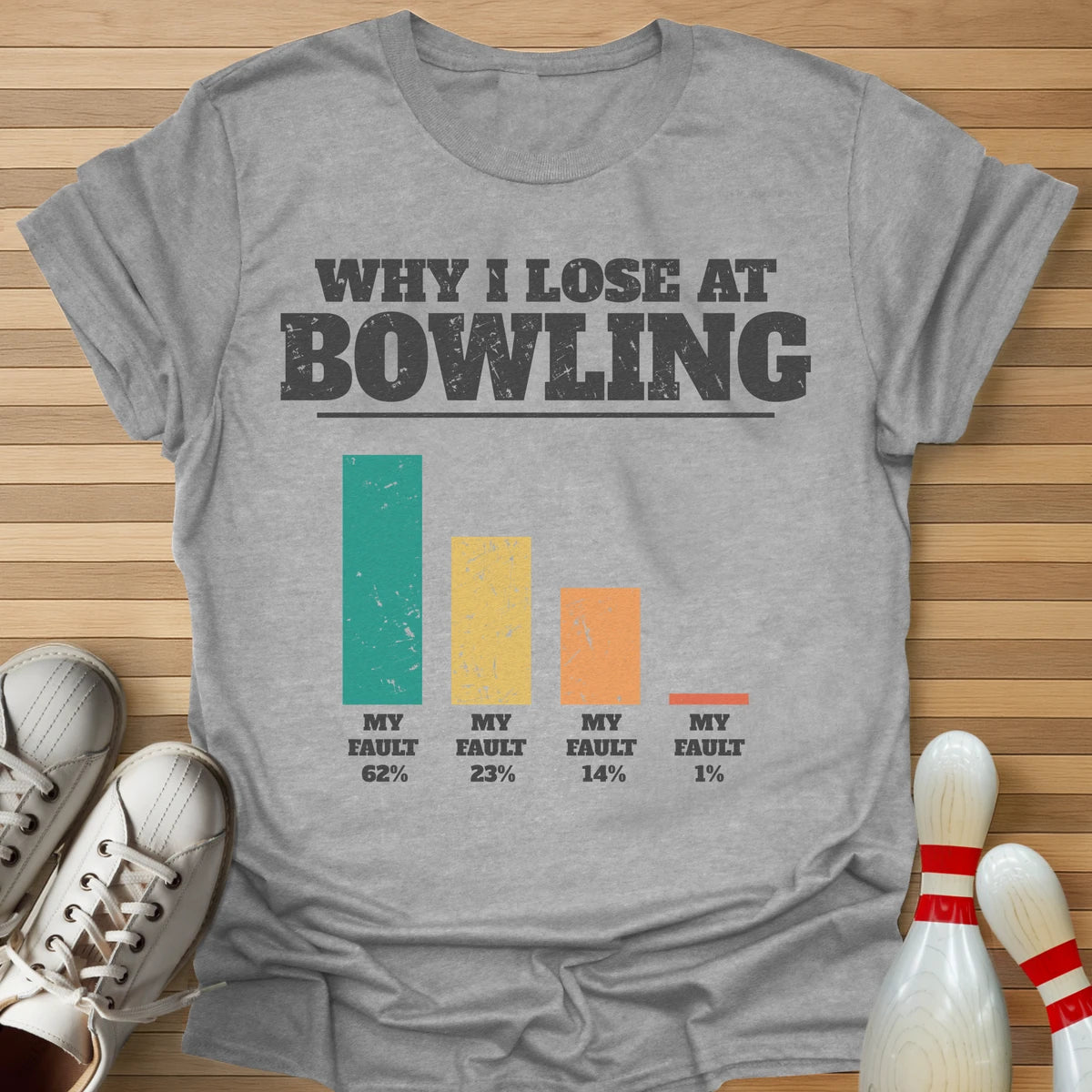 Why I Lose Bar Chart T-Shirt