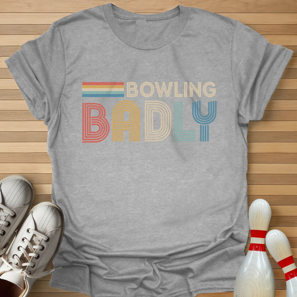 Retro Bowling Badly T-Shirt