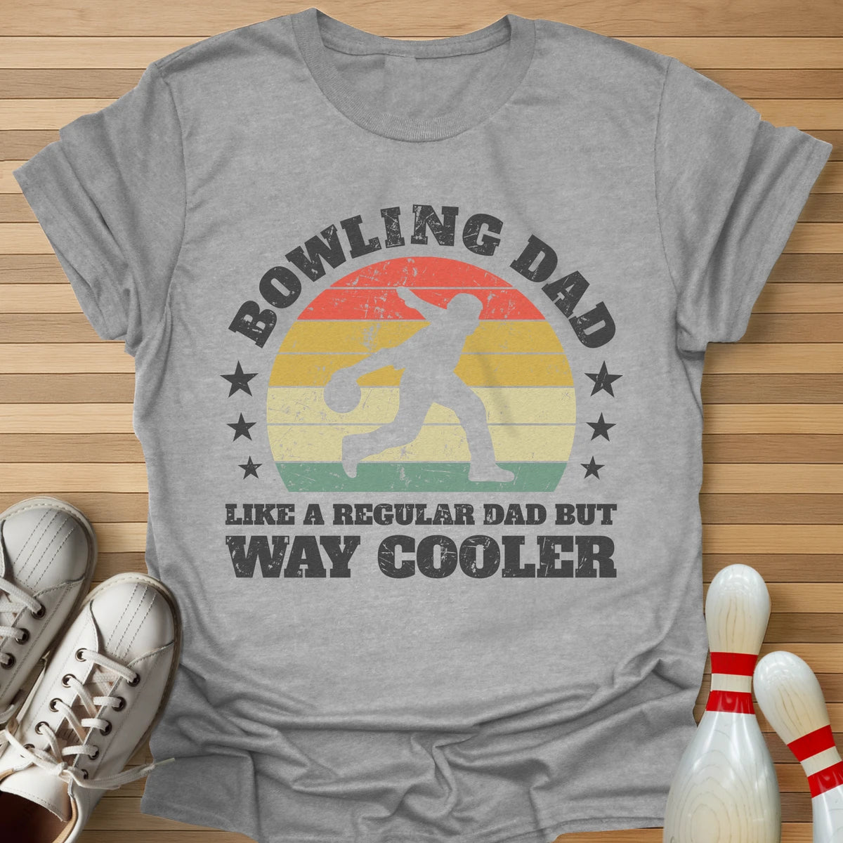 Bowling Dad Way Cooler Sunrise T-Shirt