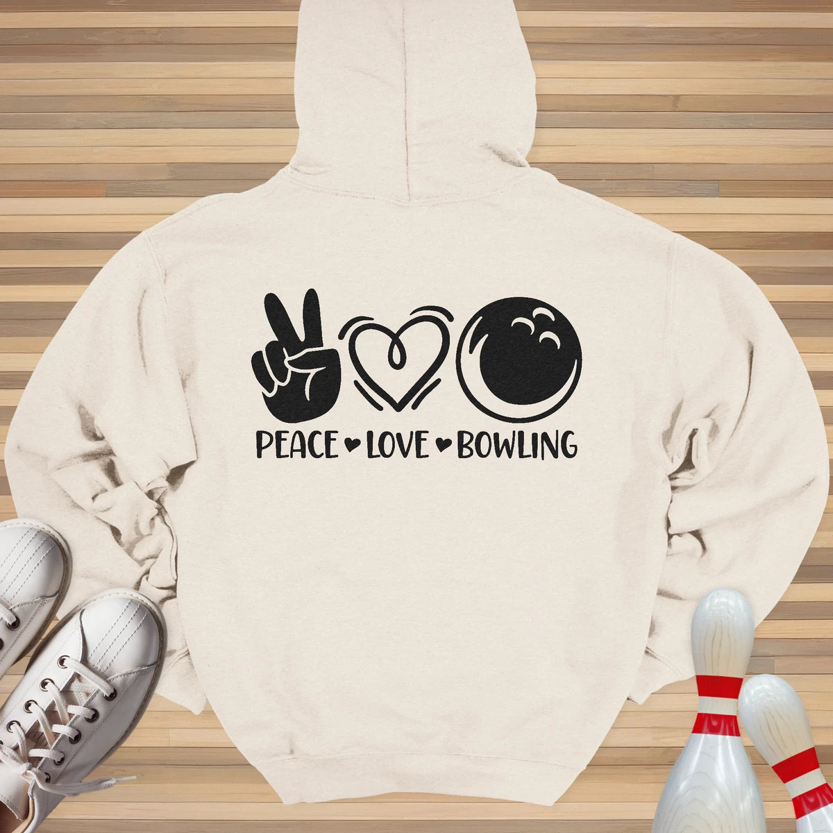 Peace Love Bowling Hoodie