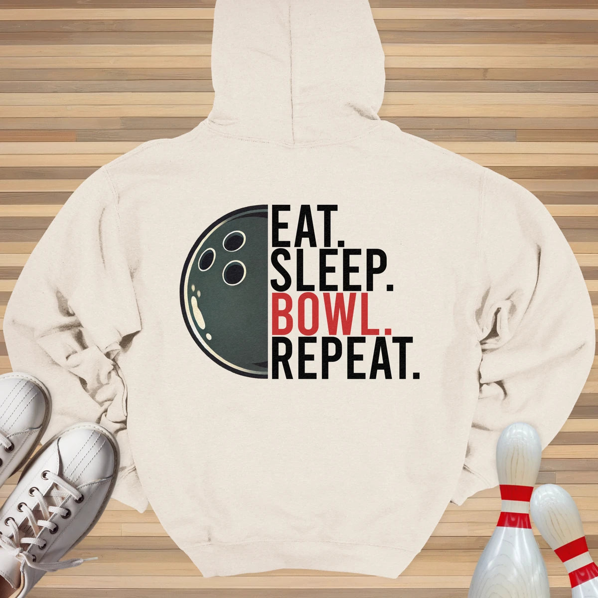 Eat Sleep Bowl Repeat Hoodie