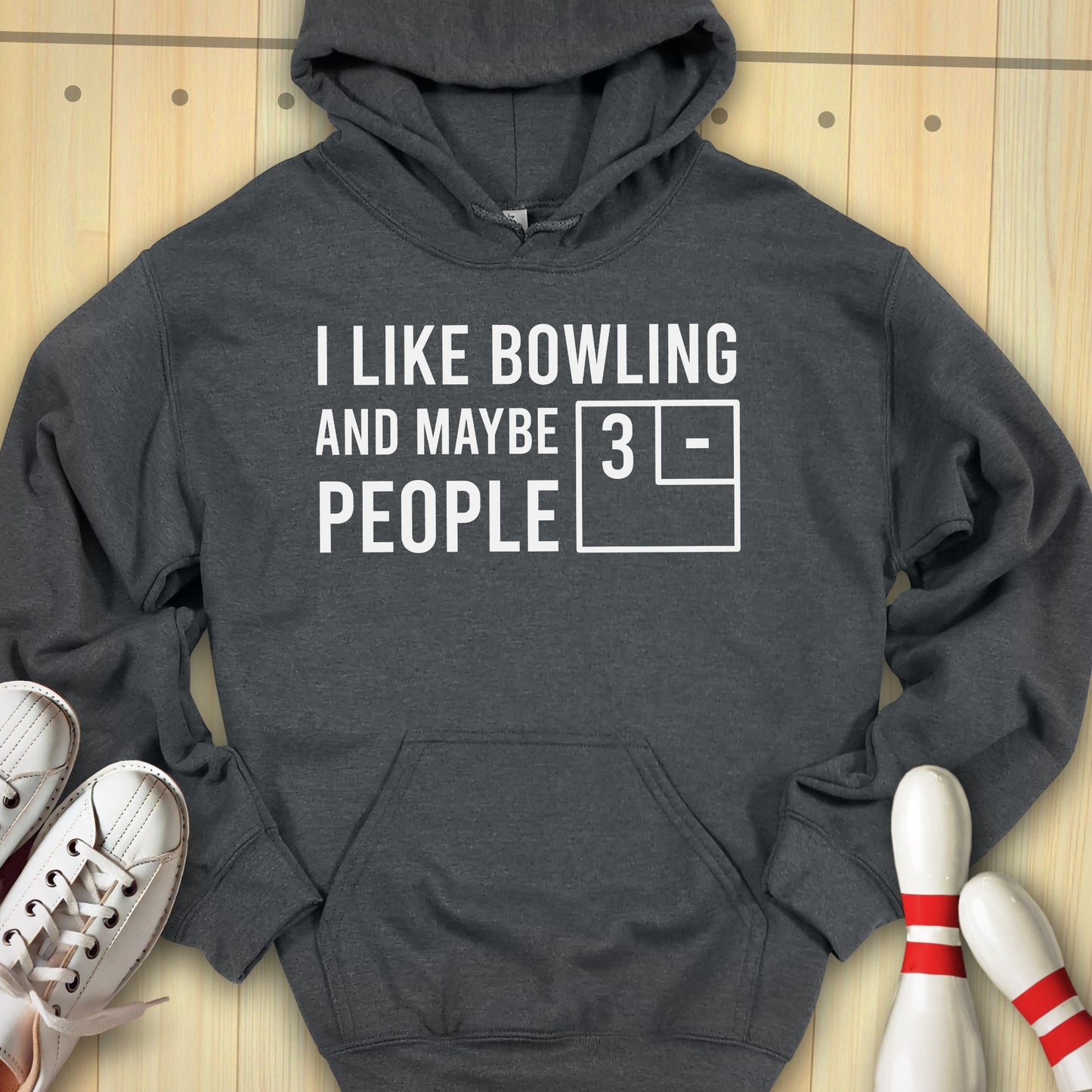 Bowling & Maybe 3 People Scoreboard Hooded Sweatshirt