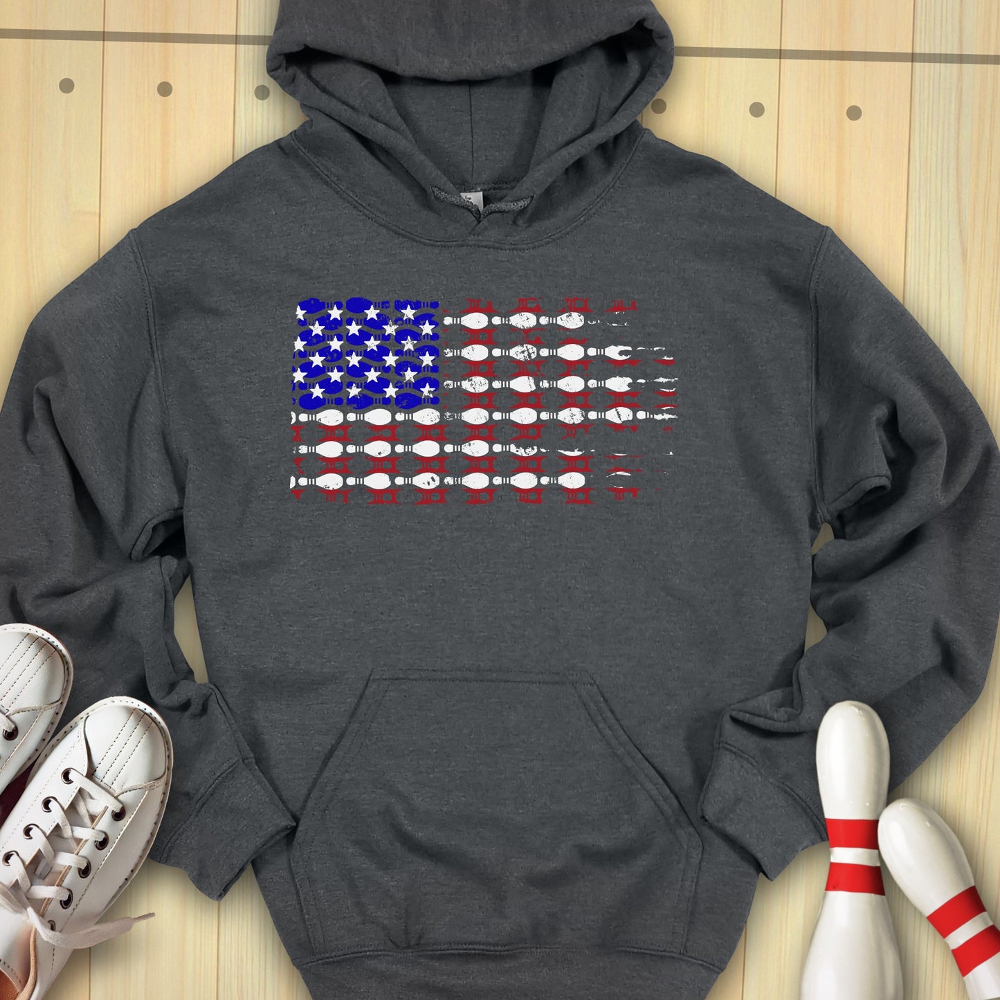 Bowling US Flag Hooded Sweatshirt