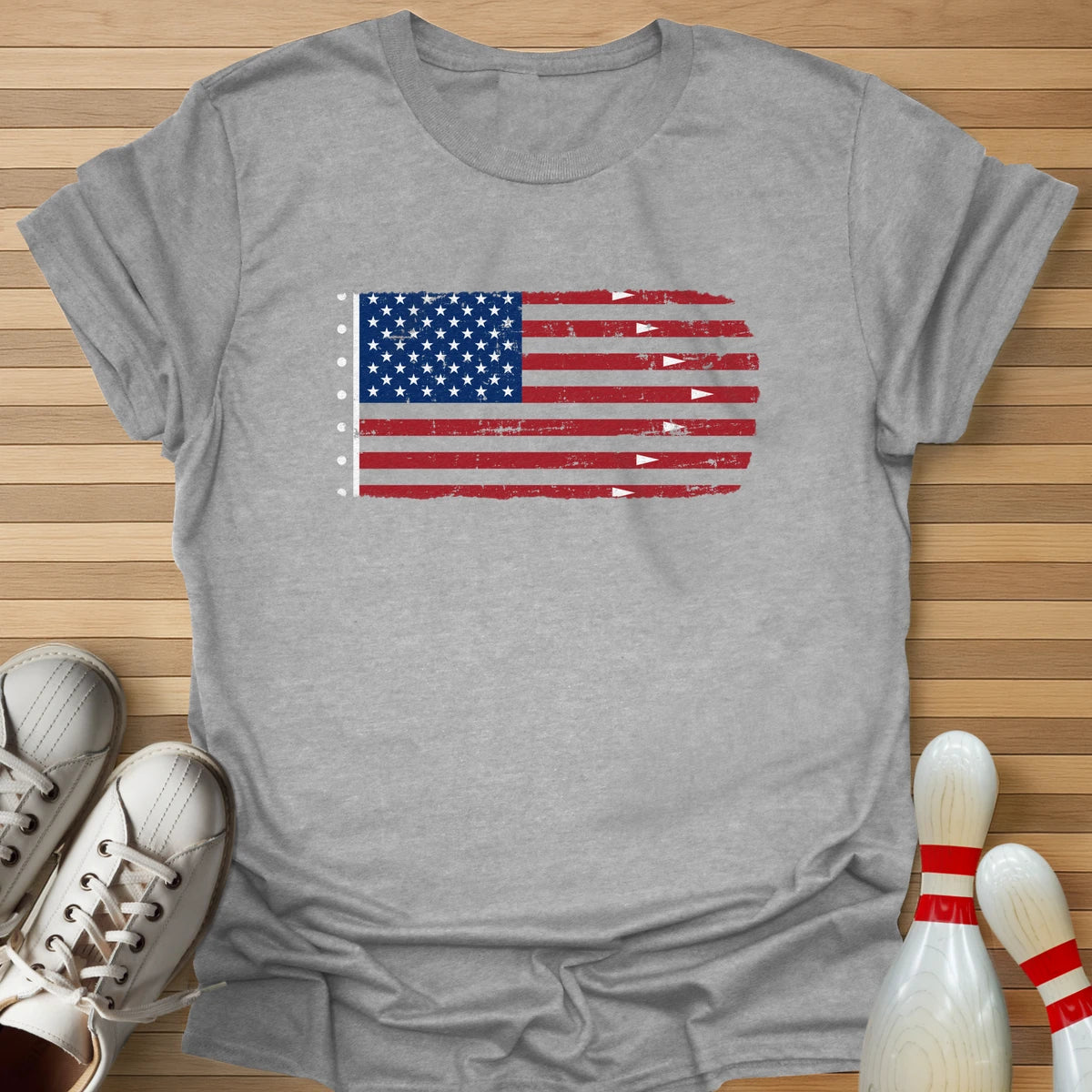 Bowling US Flag T-Shirt