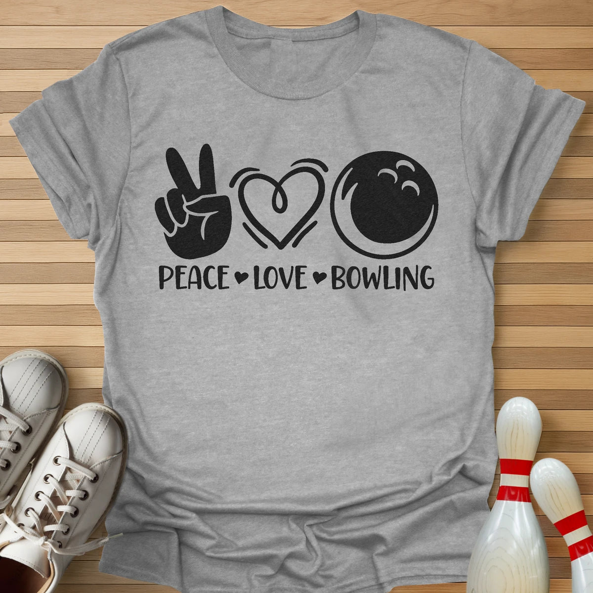 Peace Love Bowling T-Shirt