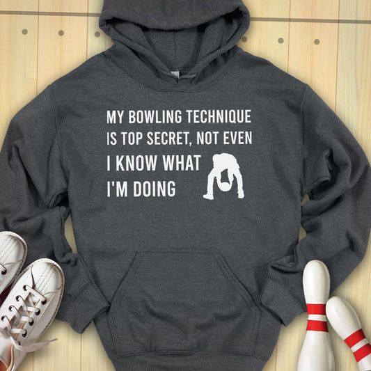 Top Secret Bowling Technique Hooded Sweatshirt