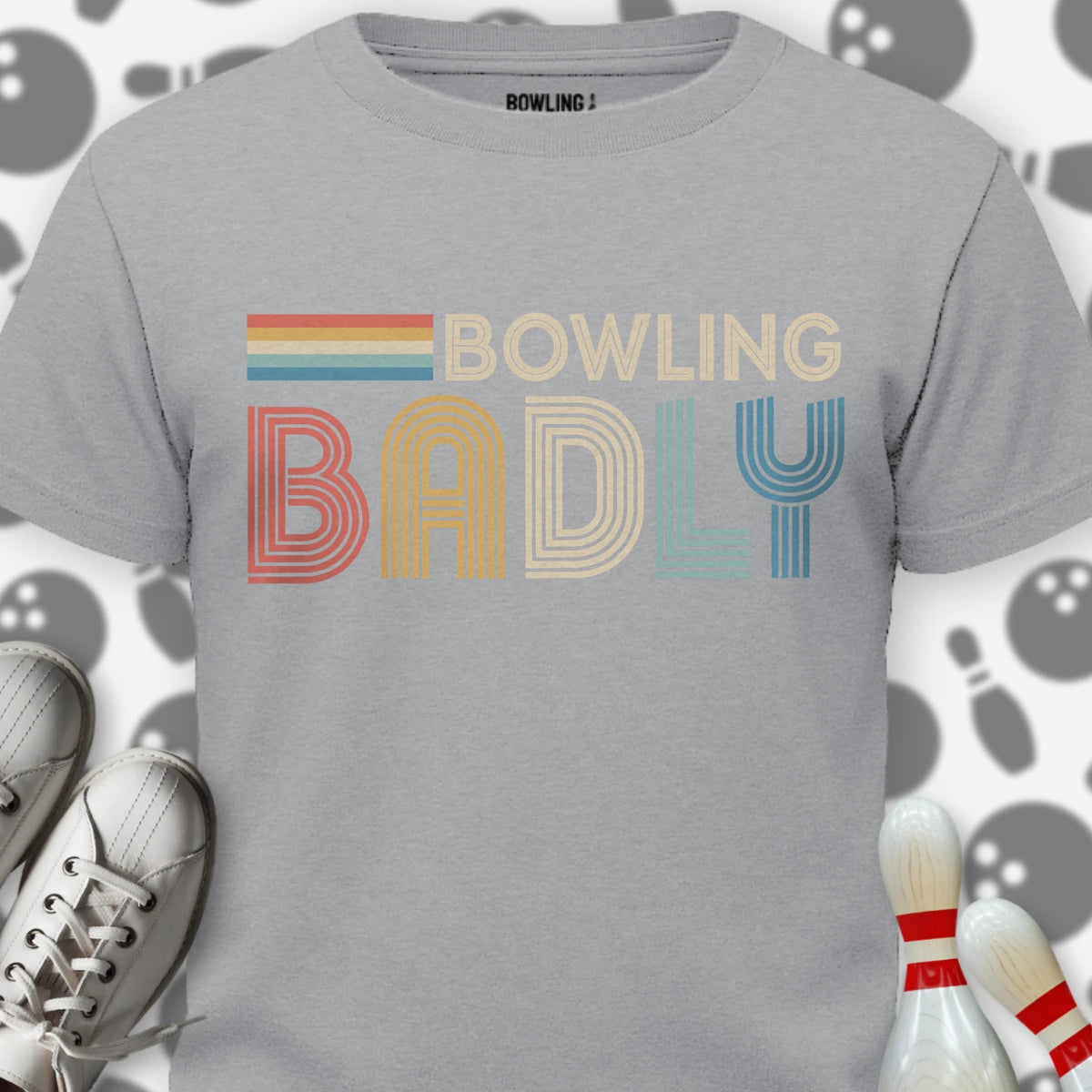 Retro Bowling Badly T-Shirt