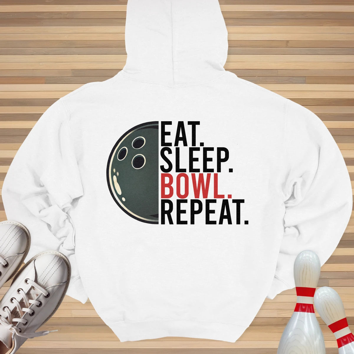 Eat Sleep Bowl Repeat Hoodie