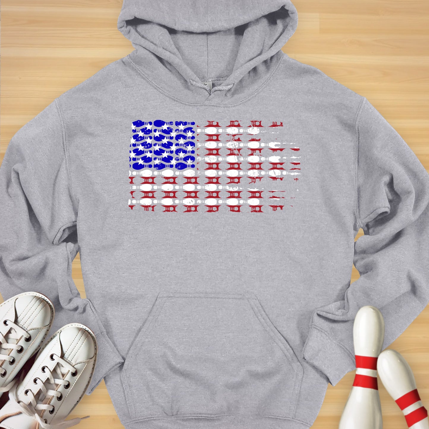 Bowling US Flag Hoodie