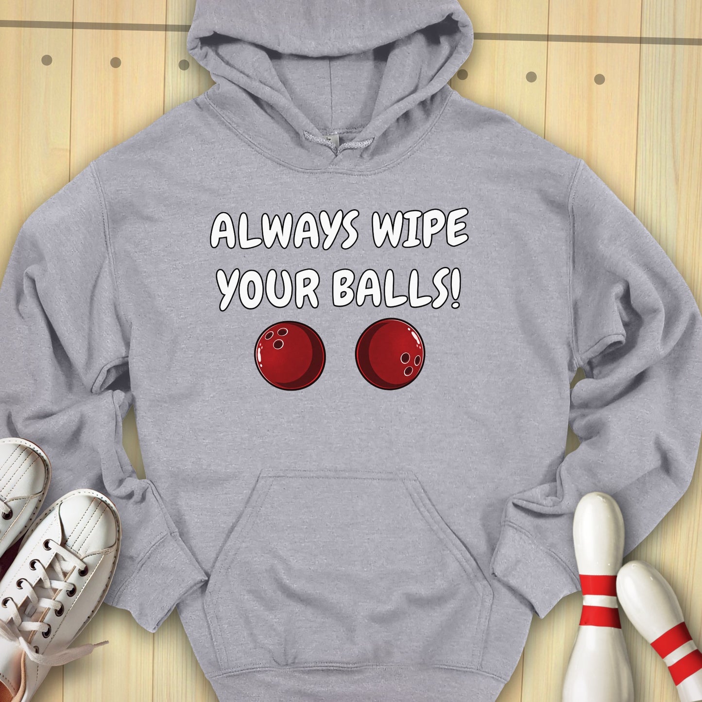 Always Wipe Cartoon Hooded Sweatshirt