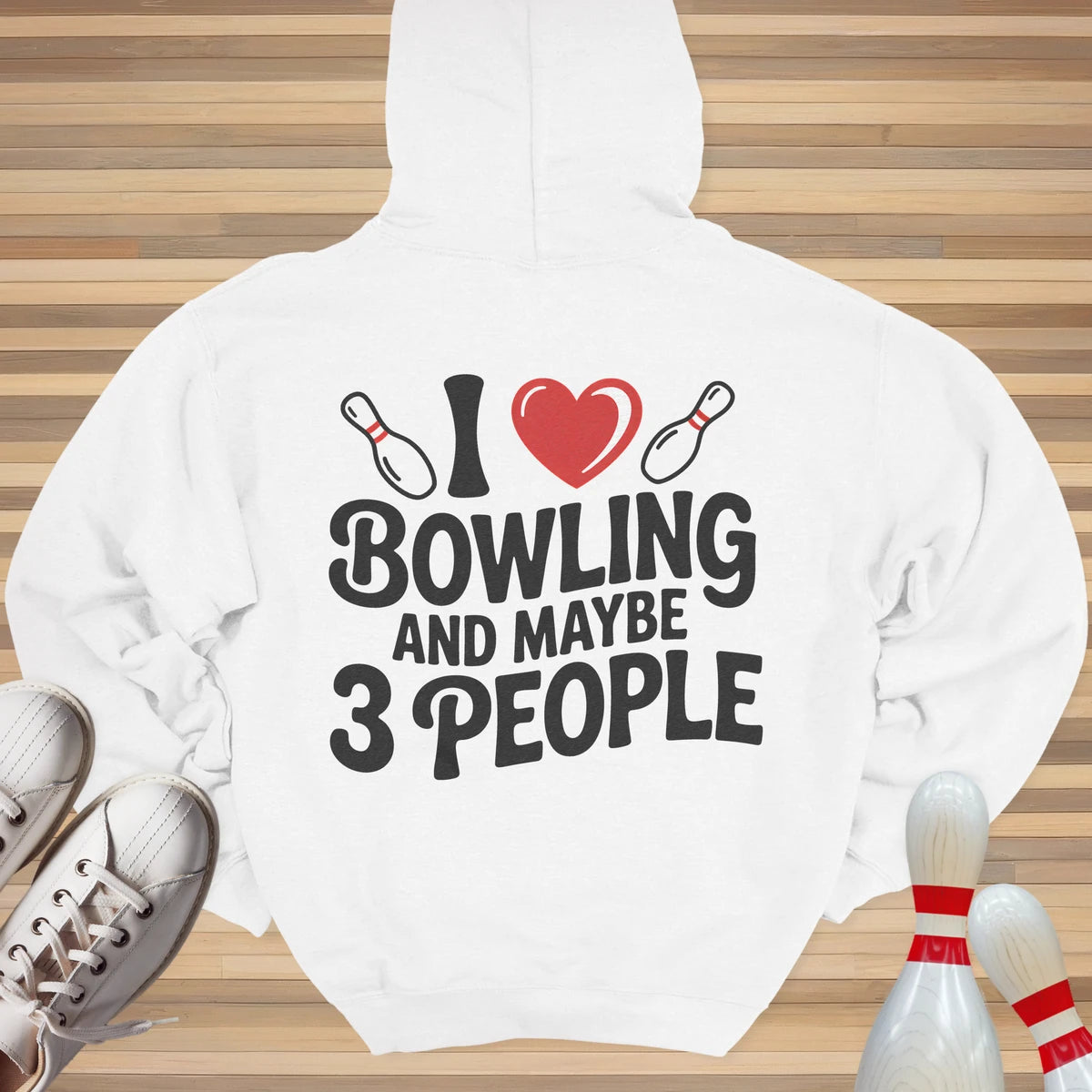 I Heart Bowling Hoodie